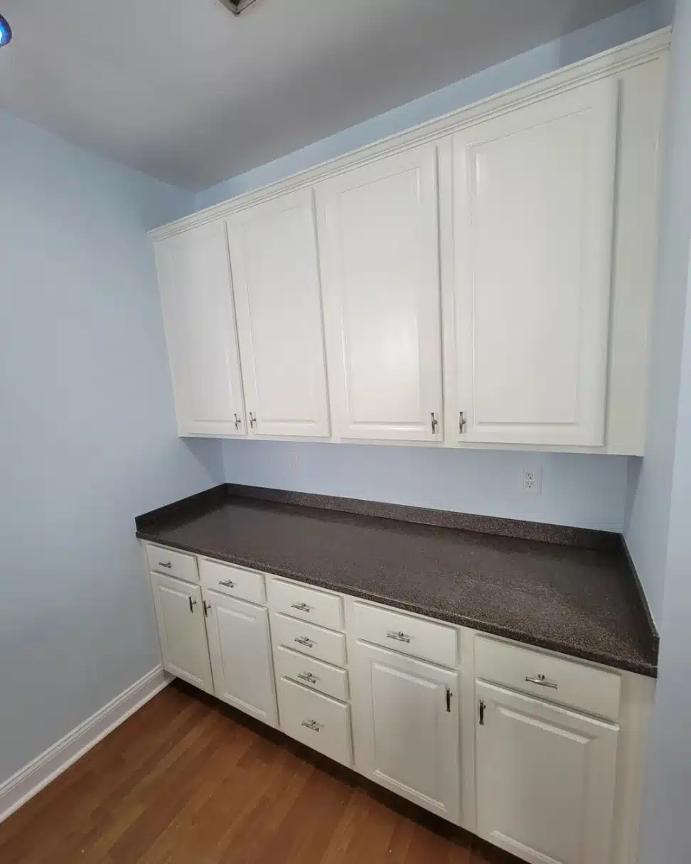 cabinet painting after paint by Wade Paint Co
