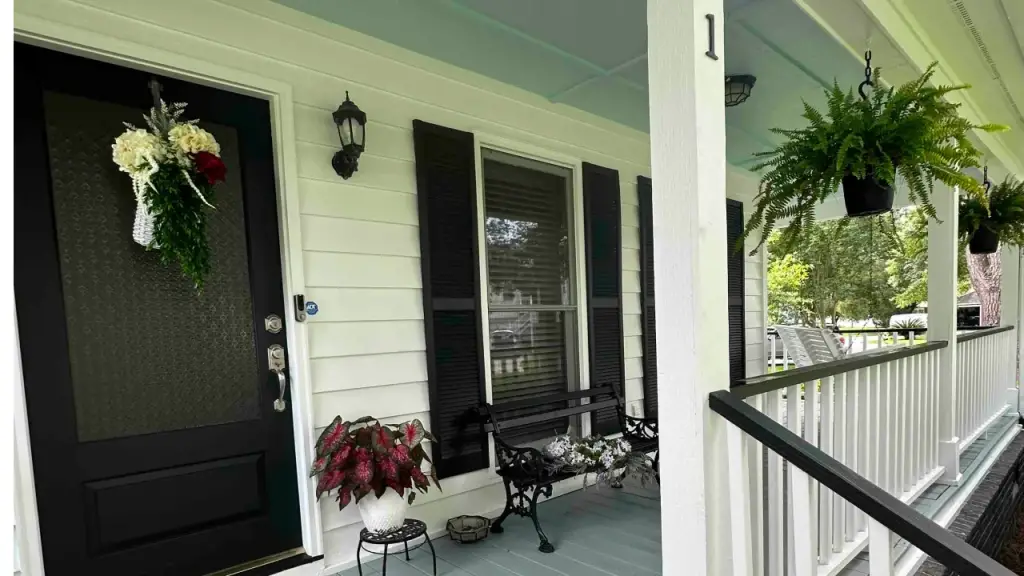 front porch house painted with white wade paint co