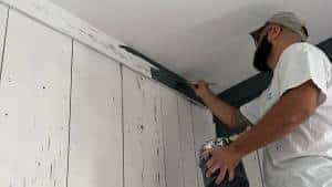 wade paint co painting a wood panel wall